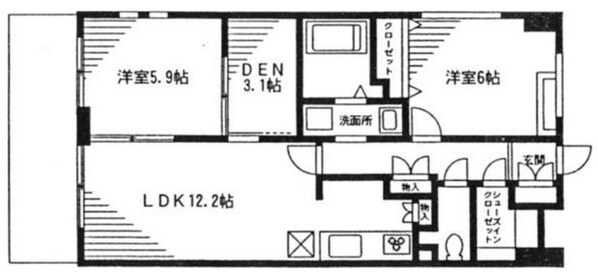 プレジール立川の物件間取画像